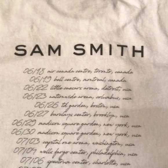Sam Smith Concert Tee Shirt - Picture 6 of 7
